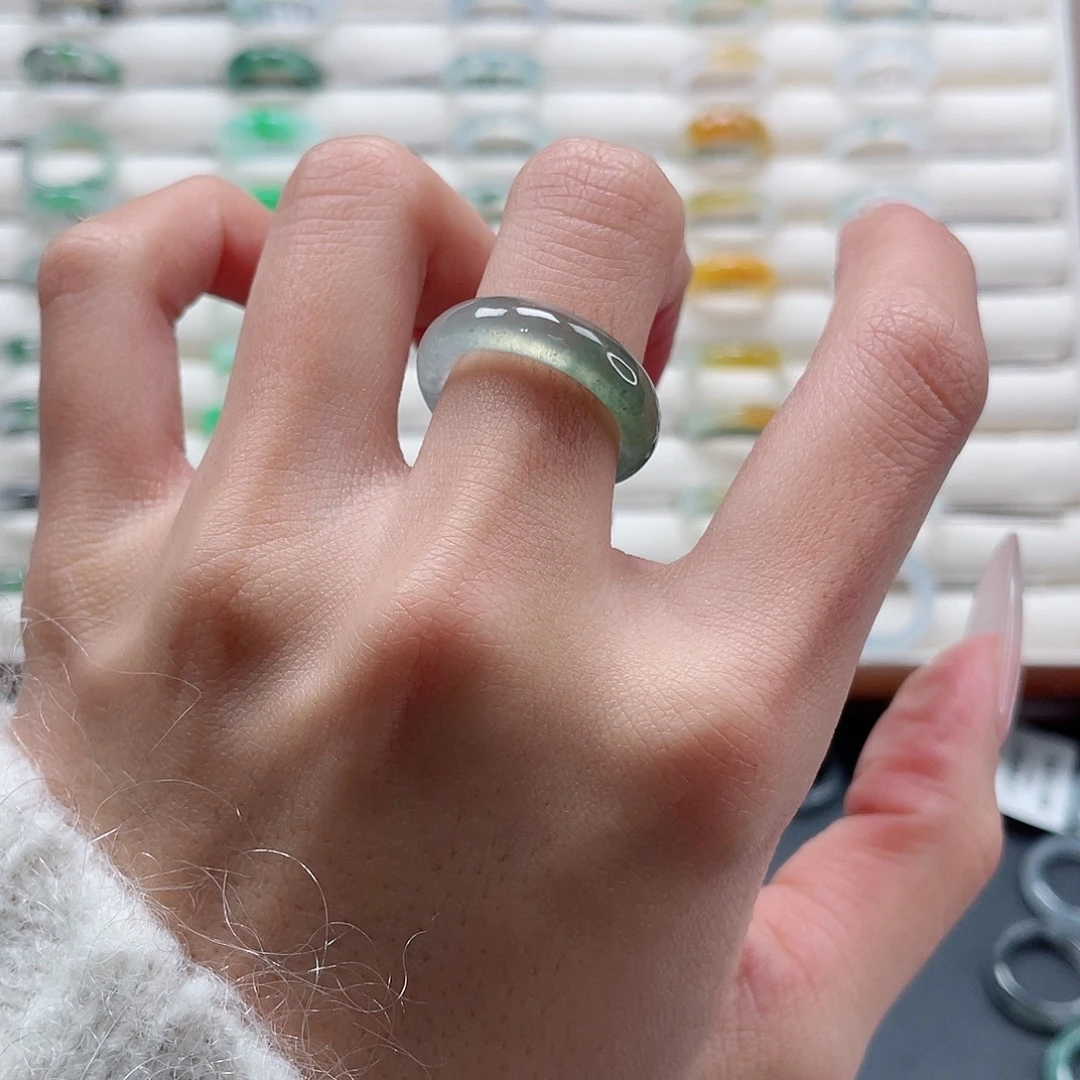 翡翠未镶嵌戒指14号