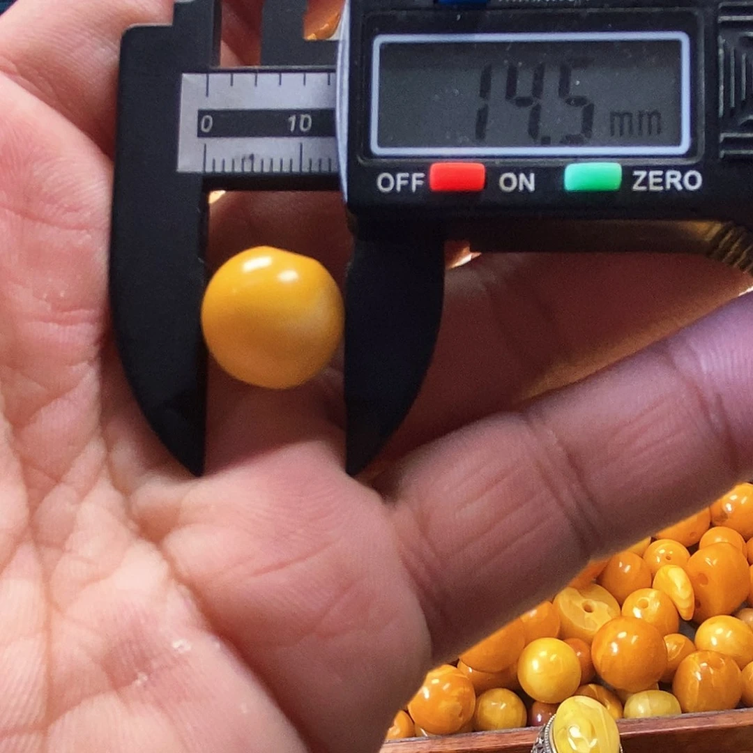 蜜蜡项圈未镶嵌白蜡自然氧化单珠