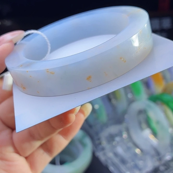 定制翡翠未镶嵌翡翠手镯定制不退不换