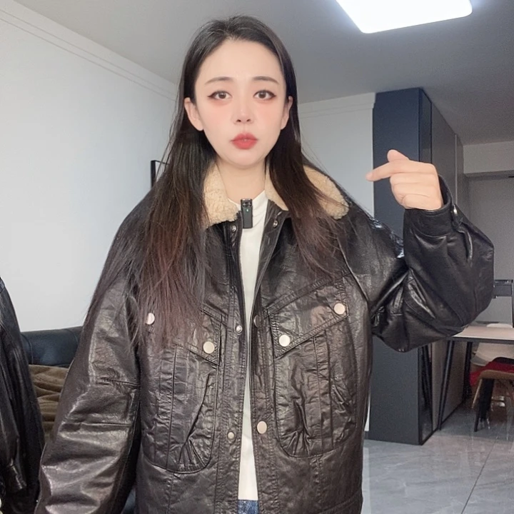 小牛皮羽绒油蜡皮L120，XL130，XXL140拍下备注尺码