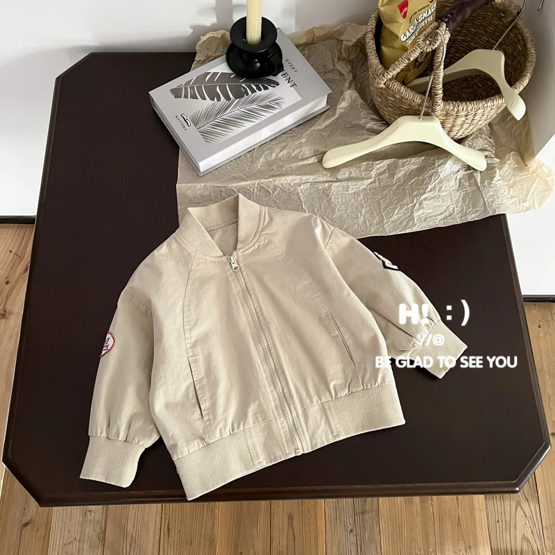 郝叔童品春季新款网红洋气男童外套2025时尚外套高货潮流HN5105