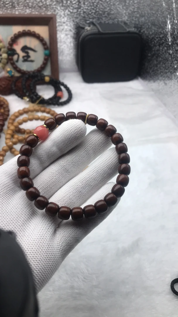 非金属木质手链 紫金鼠