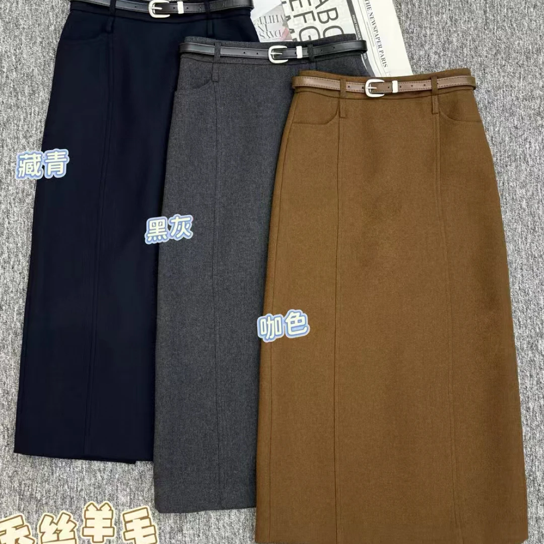 D50922 南油高货羊毛半裙