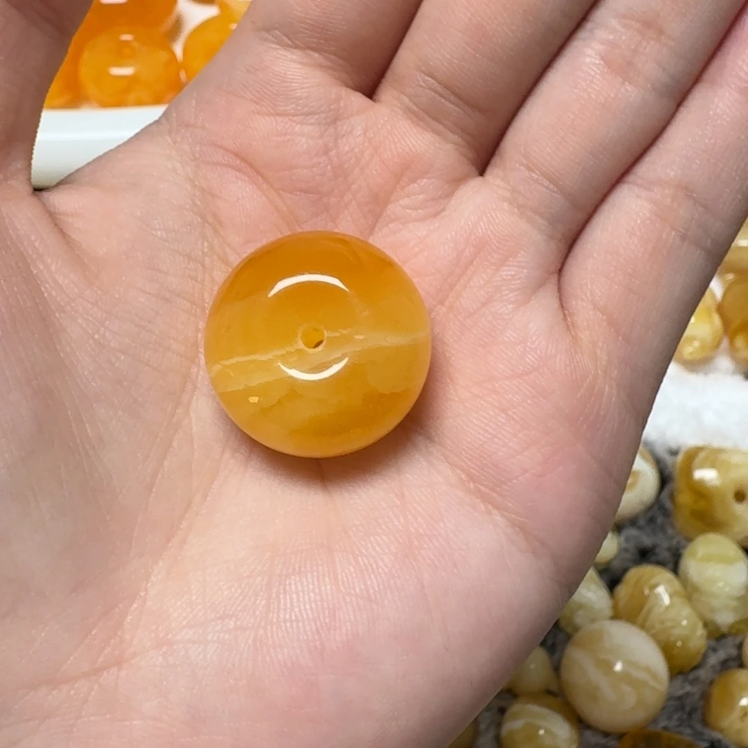 琥珀未镶嵌裸石蜜蜡平安扣