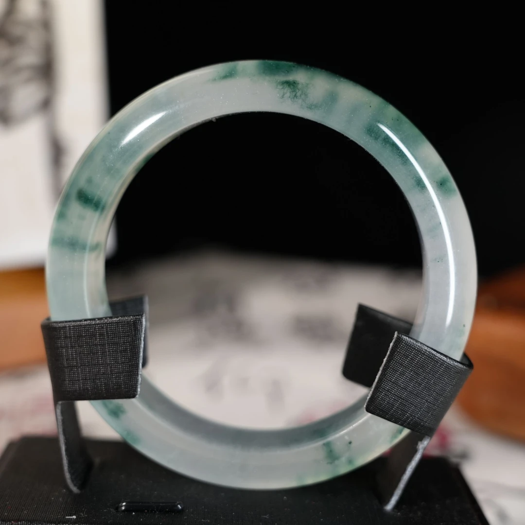 冰种蓝飘花【新中式风民族特色配饰女】