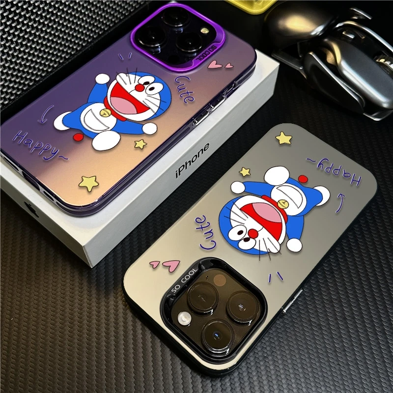 开心哆啦适用苹果16promax手机壳iPhone15硅胶14保护套17新款卡通