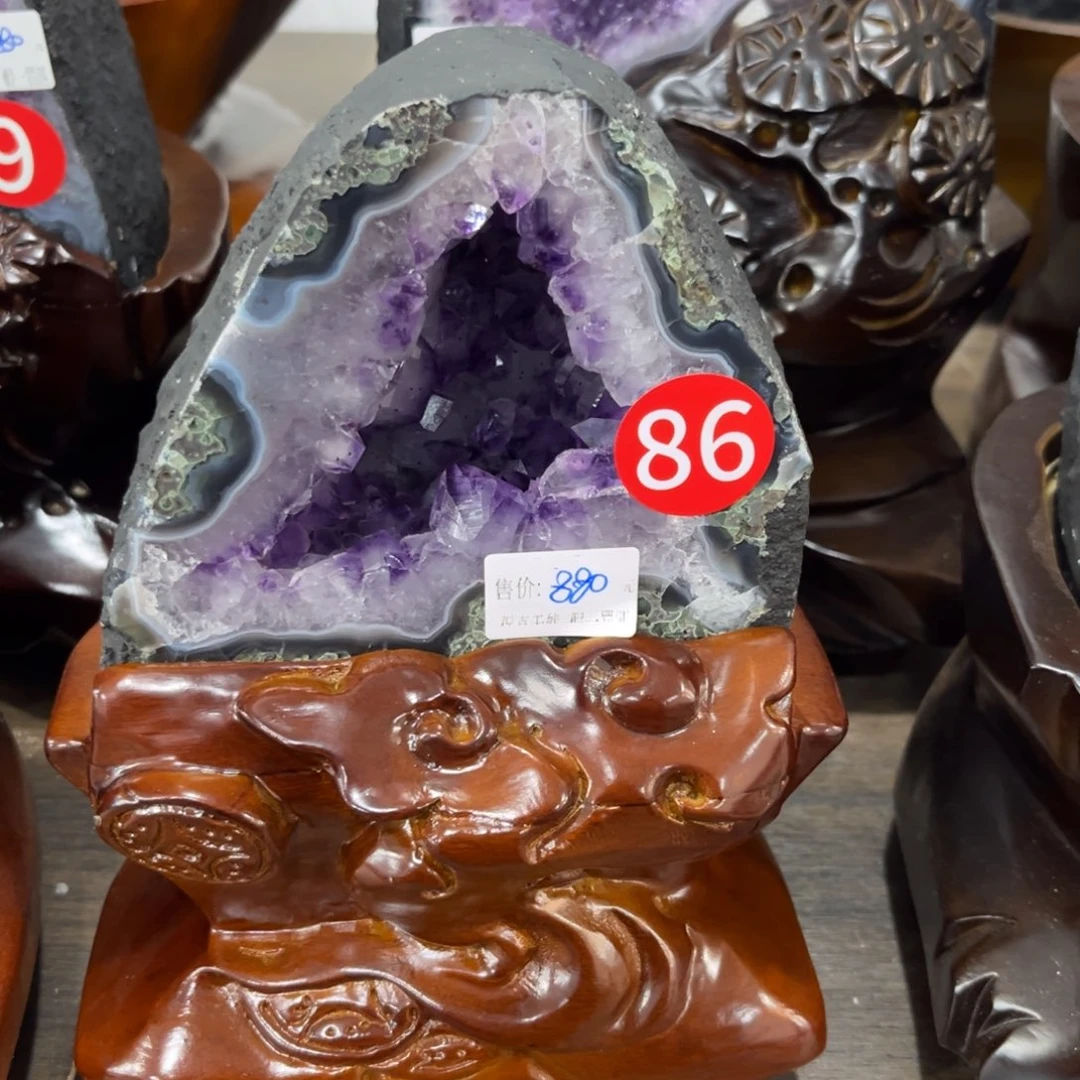 紫晶摆件未镶嵌水晶