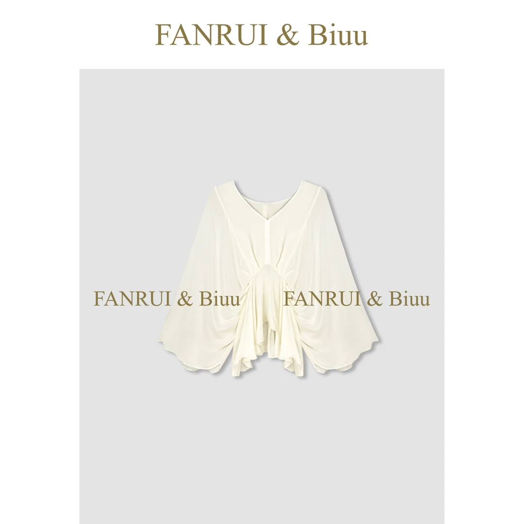 FANRUI/泛芮「澜风」100人丝冰爽透气不规则显瘦新款防晒上衣B16795