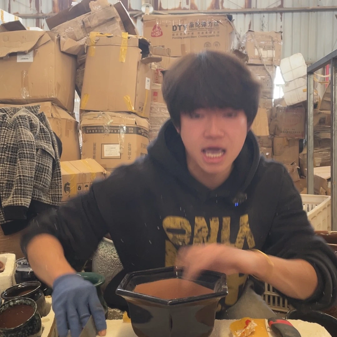 红陶宜兴紫砂粗陶花盆