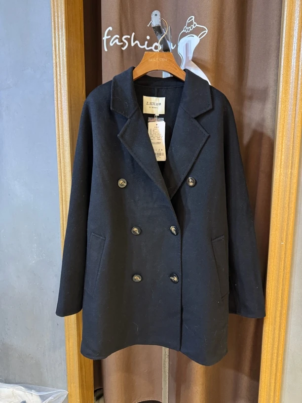 麦寻女装冬季羊绒双面呢大衣  三色可选