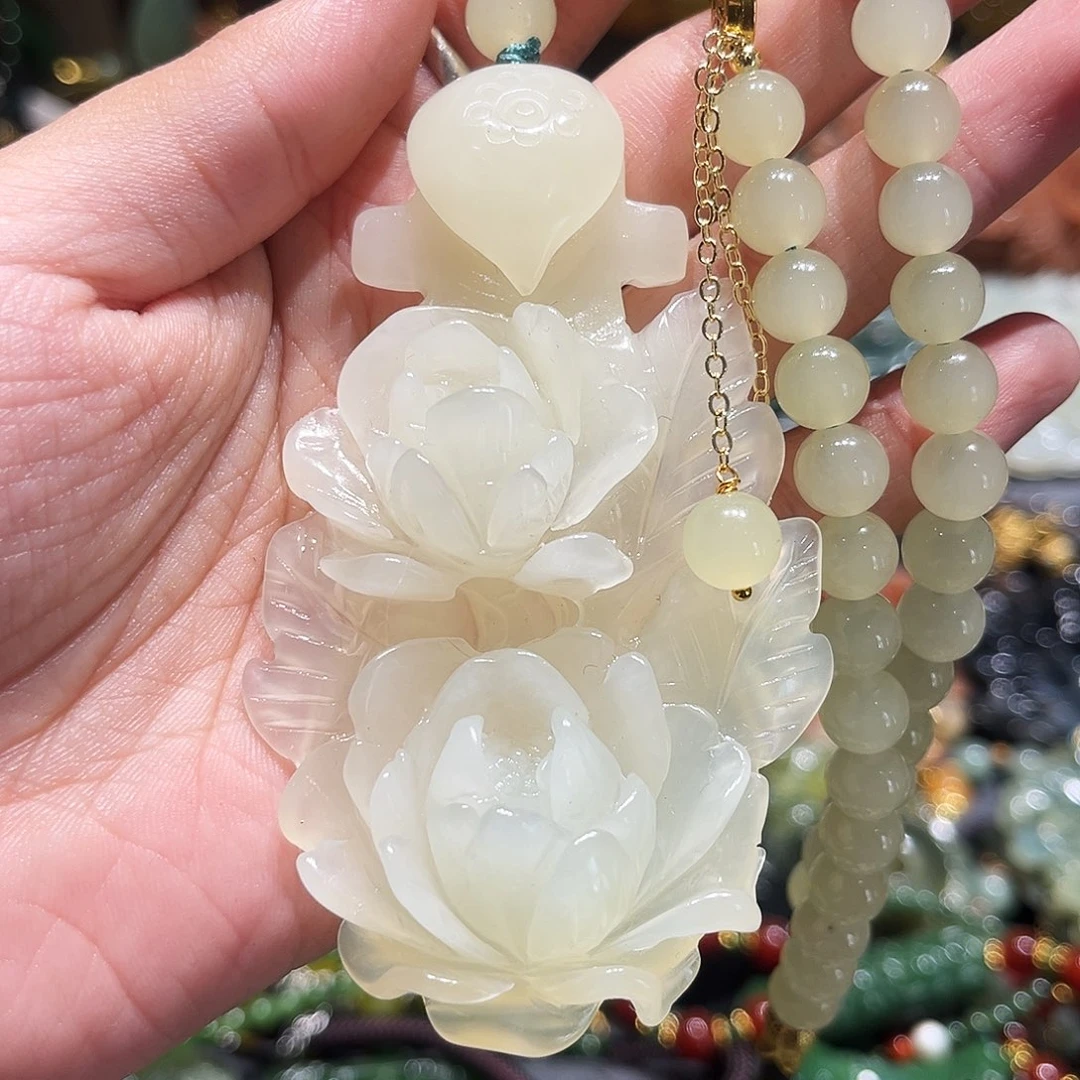 未镶嵌岫玉毛衣链