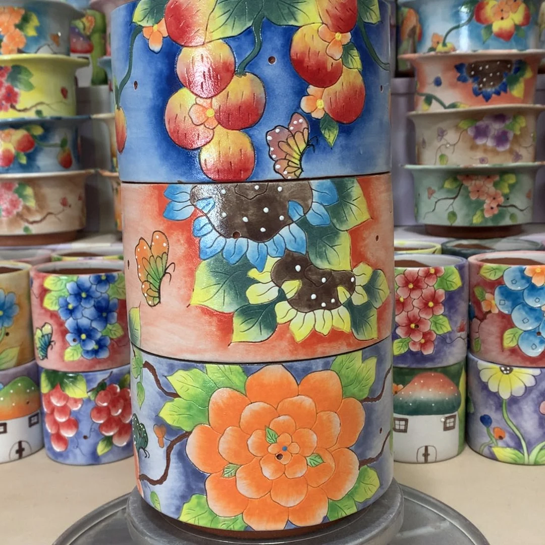 福利花盆，手绘花盆