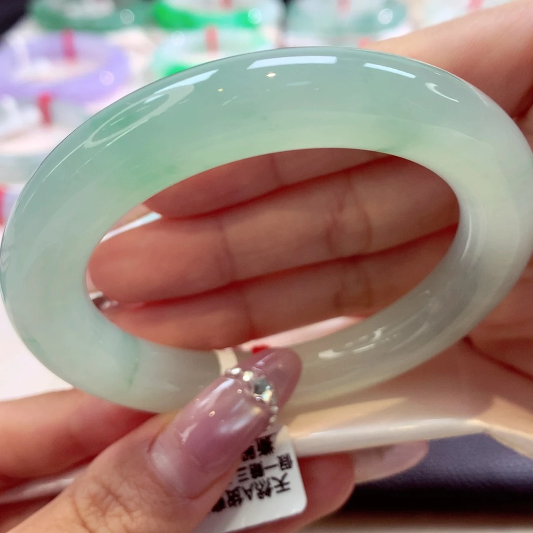 未镶嵌手镯翡翠圆条9号66