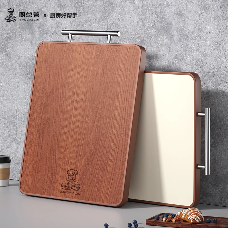 厨总管乌檀木菜板家用加厚双面案板家用切菜板刀板方形