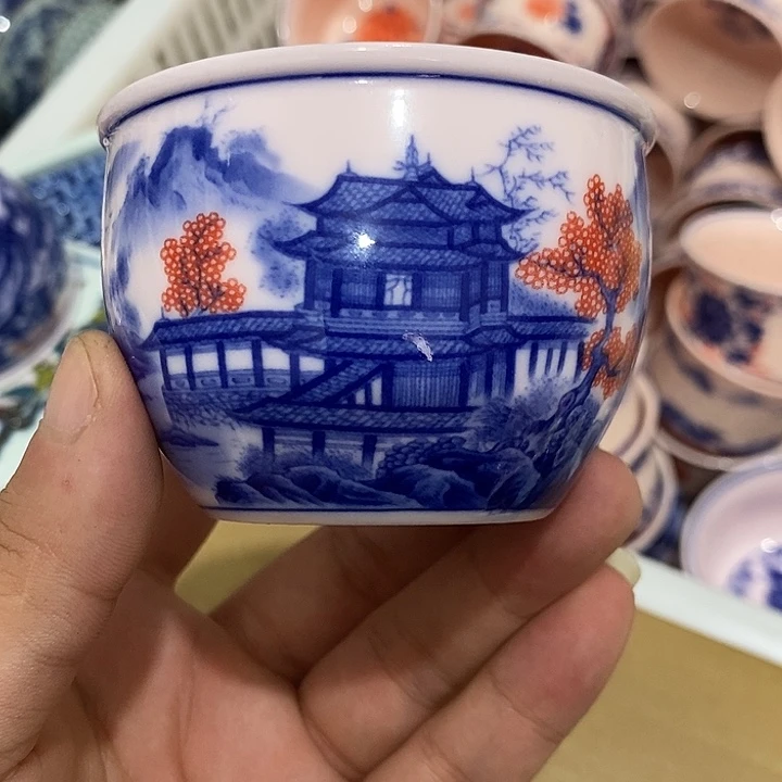 摆件陶景德镇陶瓷主人杯13444