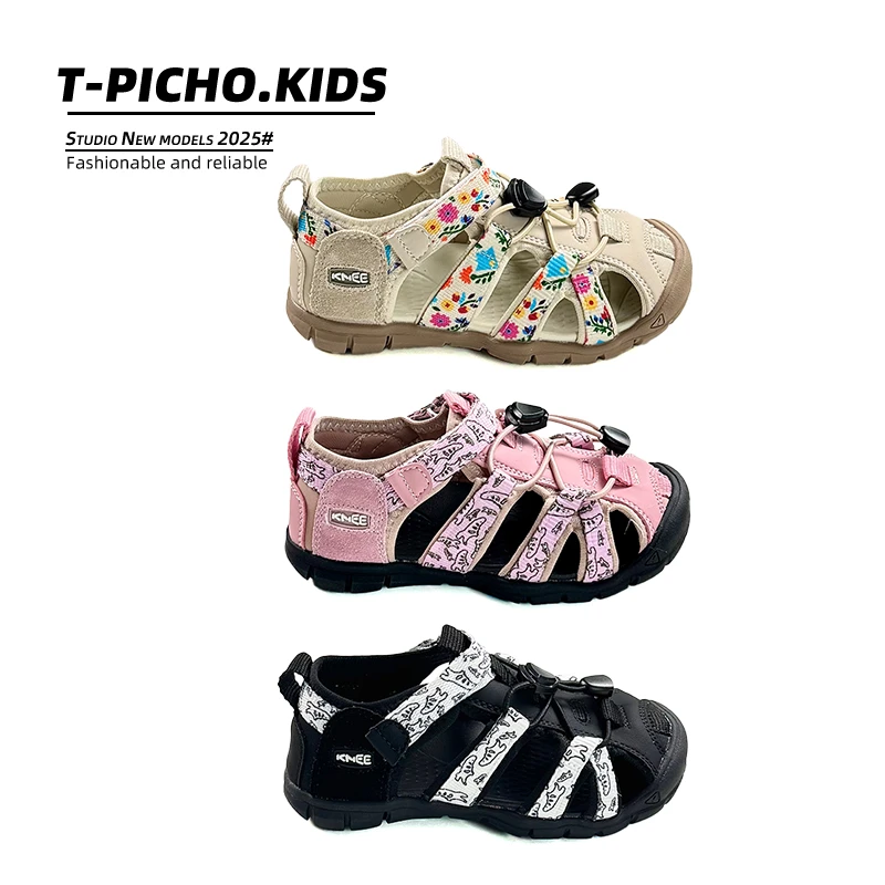 儿童镂空透气框子鞋2025夏季新款男童软底运动鞋女童休闲凉鞋-056