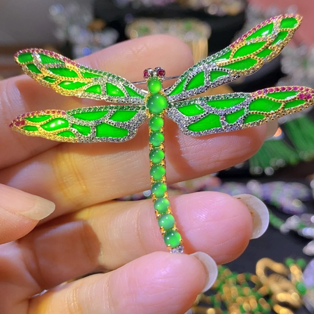 吊坠(不含链)银S925镶嵌翡翠