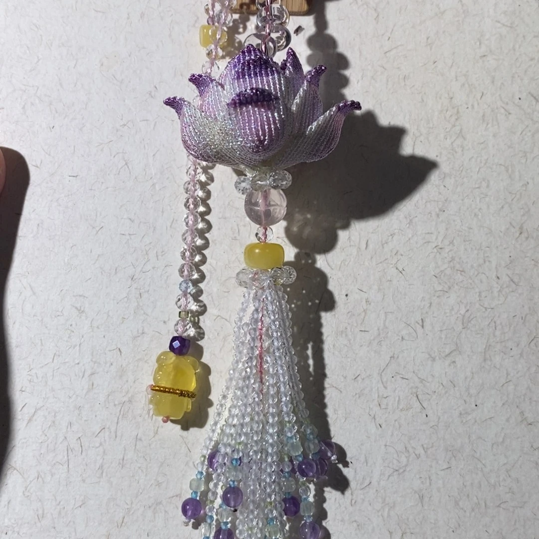琥珀未镶嵌颈饰蜜蜡小熊编织莲花挂件