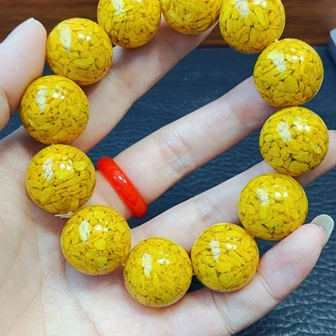 手链玛瑙未镶嵌雄黄手串20