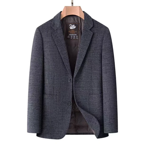 男士冬季商务经典休闲百搭平驳领加厚气质西装外套/88992