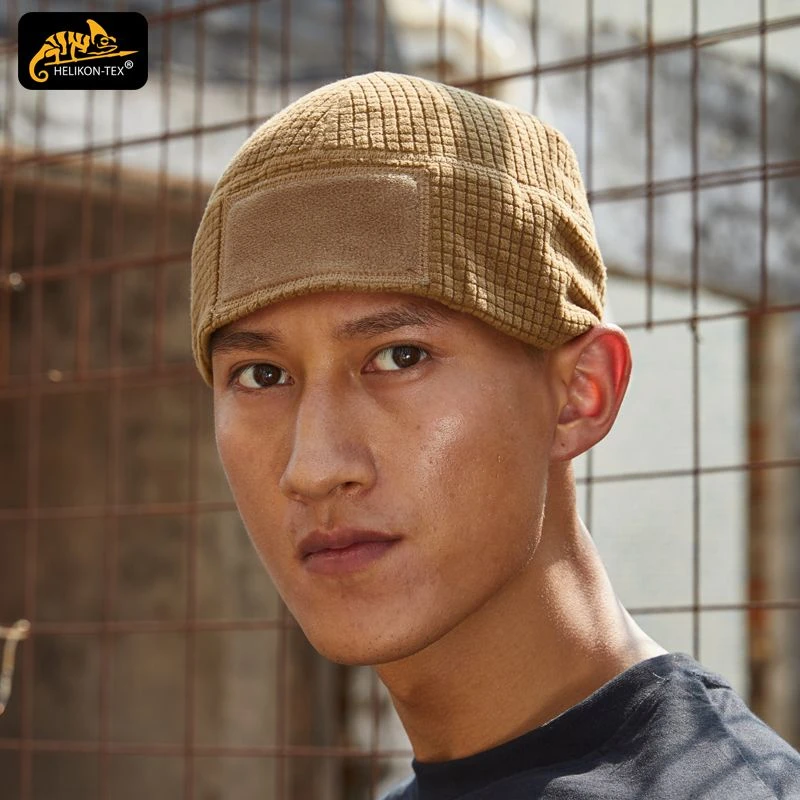 赫利肯helikon男冬季抓绒帽户外运动跑步格子时尚保暖帽冷帽