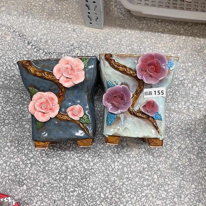 姐***气紫砂花盆粗陶材质多肉花盆072。155孤品