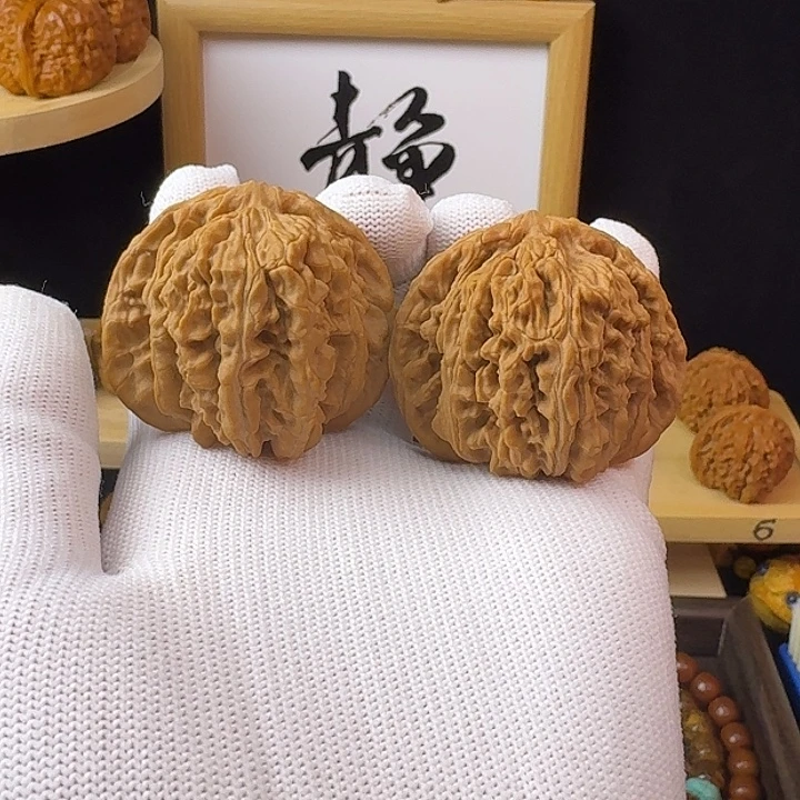 文玩核桃把件44全品无修四座楼骨质硬