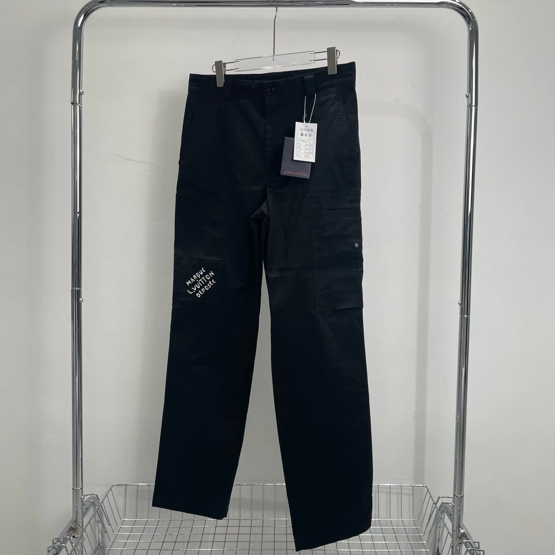 全新未使用 LouisVuitton/路易威登 25款黑色西裤 yy00404 尺码46