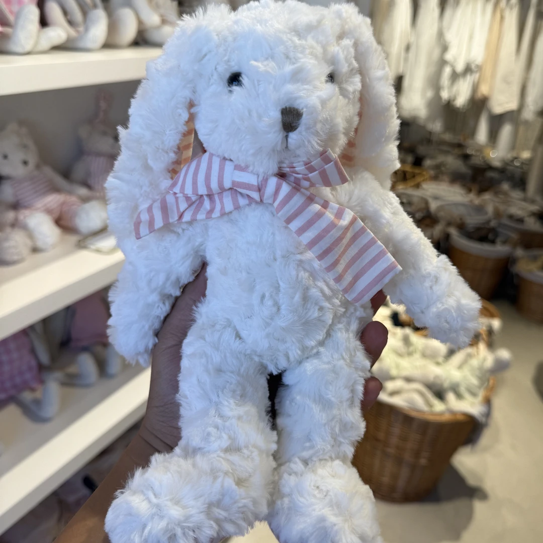 大馍馍推荐儿童条纹蝴蝶结兔子玩偶