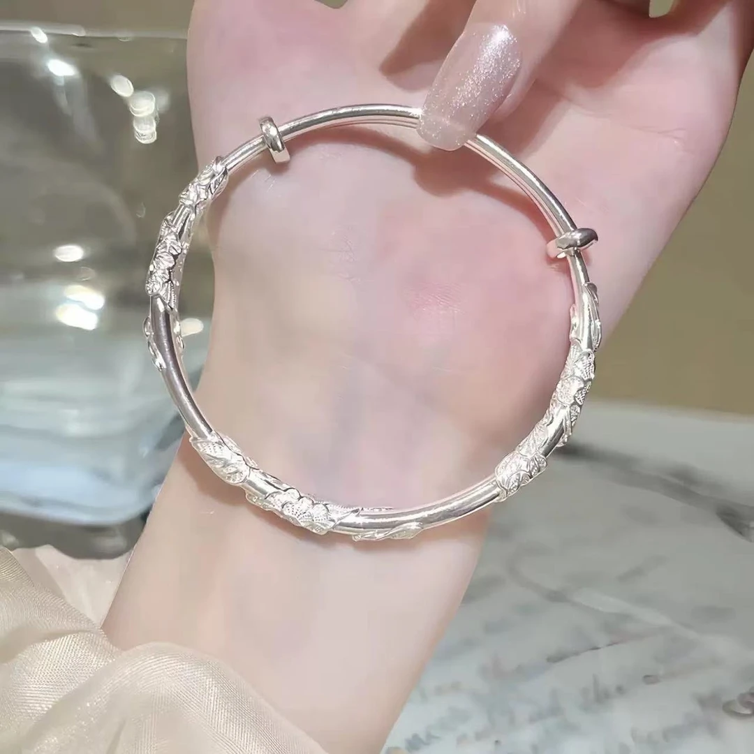 足银手镯 直播间选款时尚百搭精美手镯（XQ）