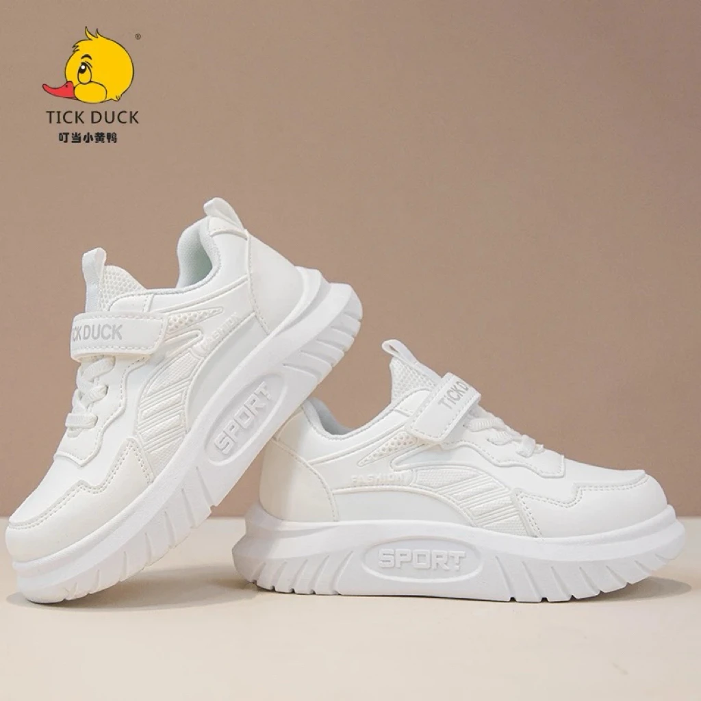 小黄鸭儿童春秋男童透气百搭软底女童休闲童鞋中大童小白鞋322