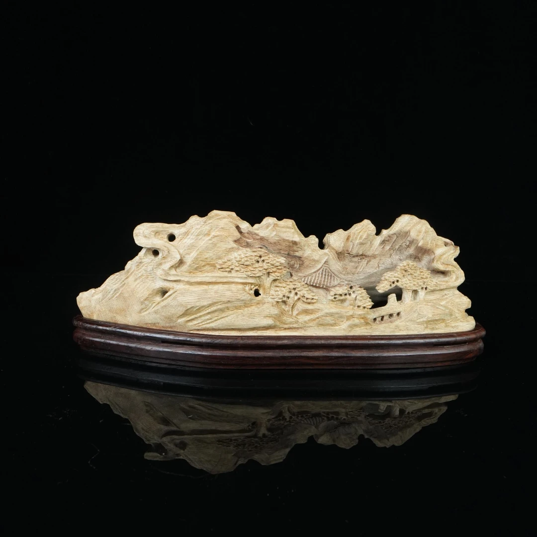 A3963伊利安沉香高山老料山水香炉29x8x11cm 157.7g