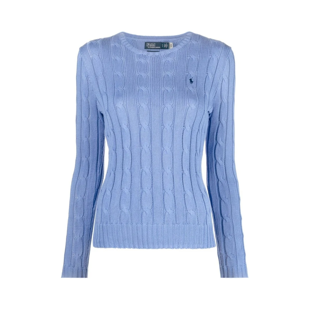 POLO RALPH LAUREN拉夫劳伦 蓝色圆领绞花针织毛衣 211891640003