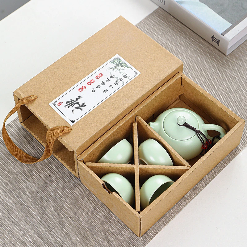 定窑茶具套装便携旅行套组功夫茶具户外活动礼品伴手礼可加印logo