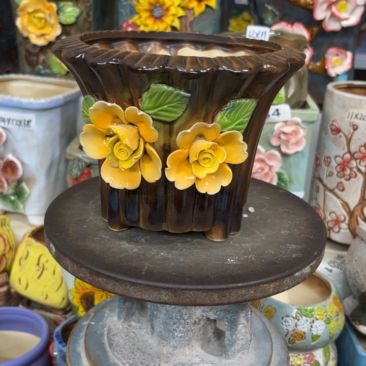 紫砂花盆粗陶材质多肉花盆