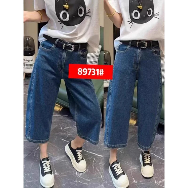 二师兄牛仔夏季八分弯刀裤89731款