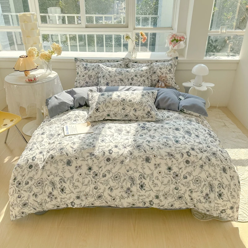 小清新床上用品爆款上档次法式印花四件套2025新款加厚轻奢时尚