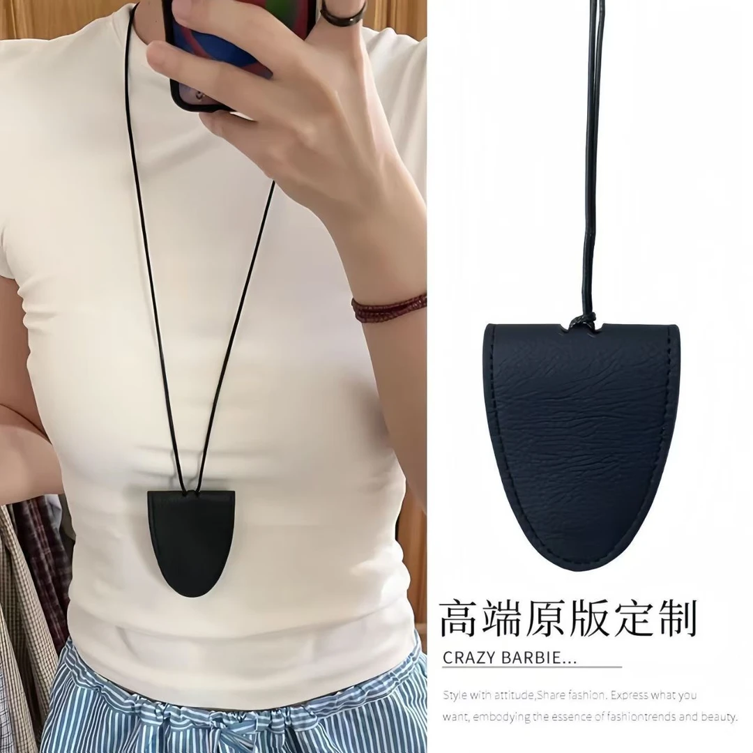 非金属布艺项链 挂脖皮挂绳长款项链女便携式户外旅行收纳配饰S