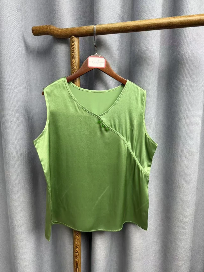 2025秋季新款简约百搭桑蚕丝背心女A089