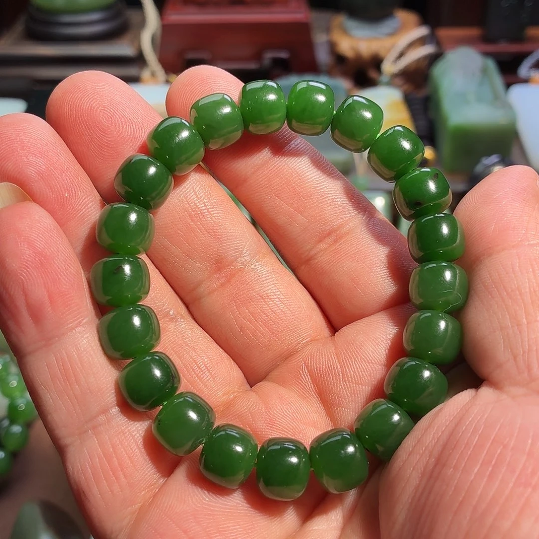 心***符和田玉（碧玉）未镶嵌套链