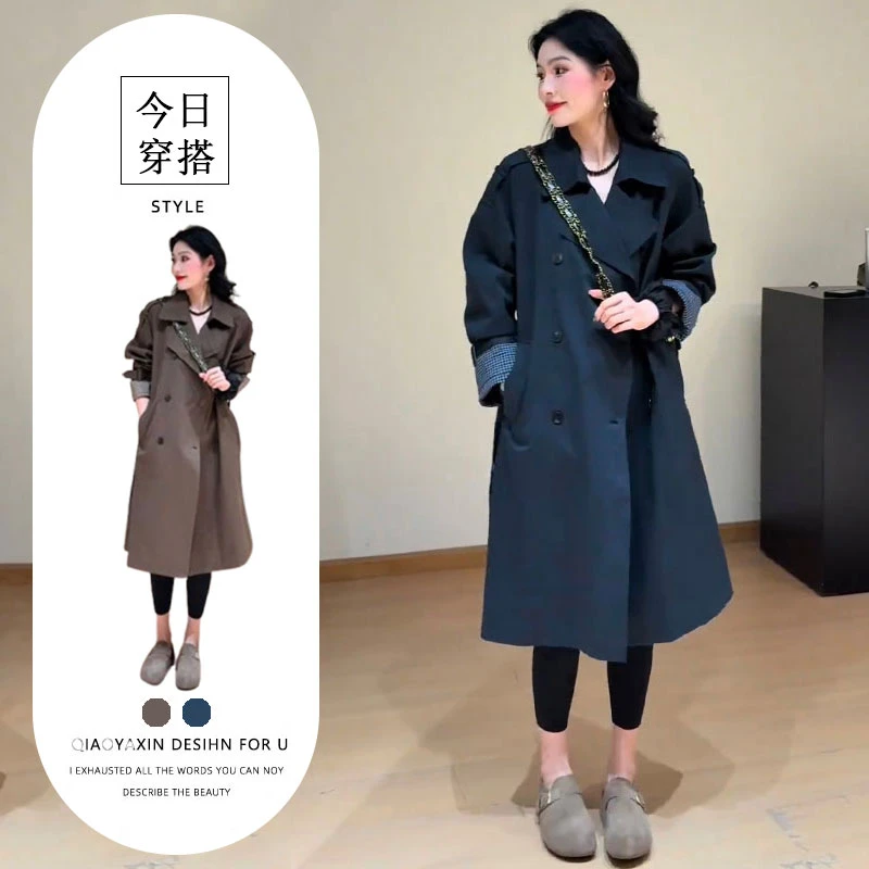 爆款风衣外套女2025新款巨好看的今年流行中长款小个子超火高级感