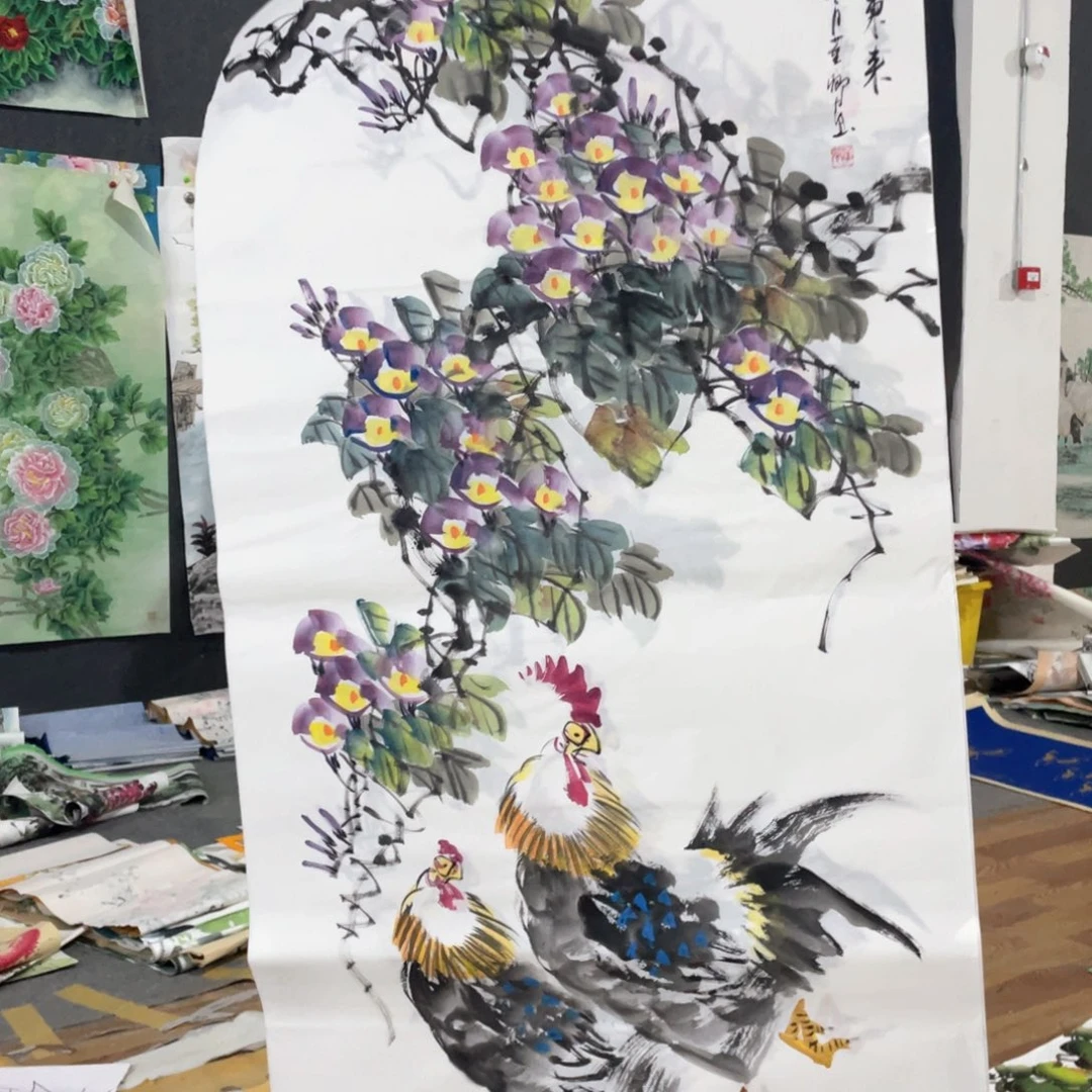 国画国画作品画心一张