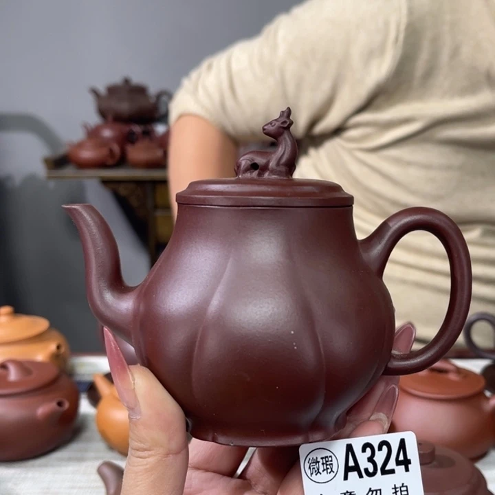 紫砂茶杯宜兴原矿紫砂精品手工