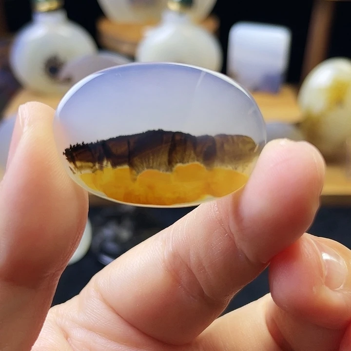 玛瑙/玉髓未镶嵌吊坠