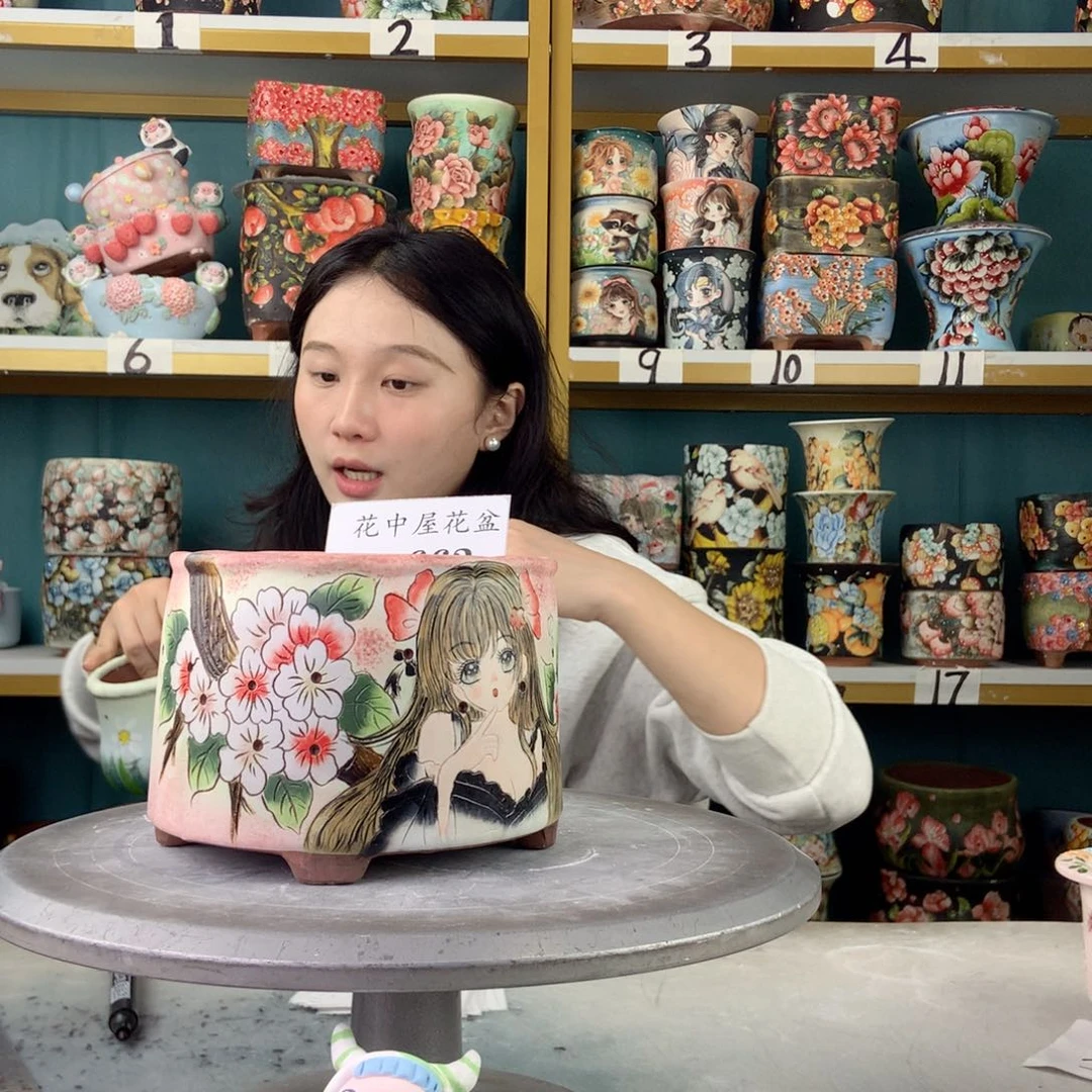 陶景德镇手工花盆662