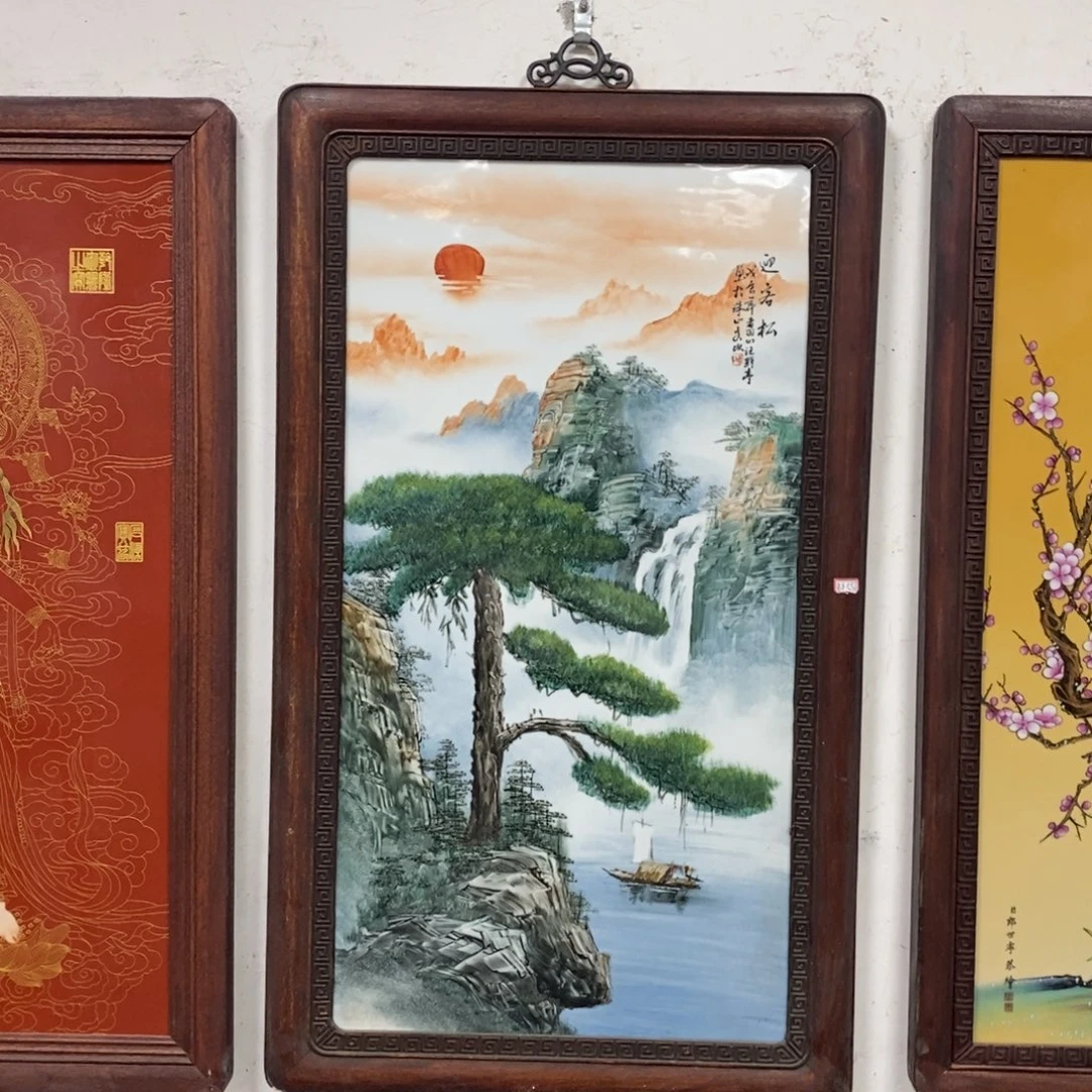 瓷片90*52*1景德镇瓷板画柴窑烧制