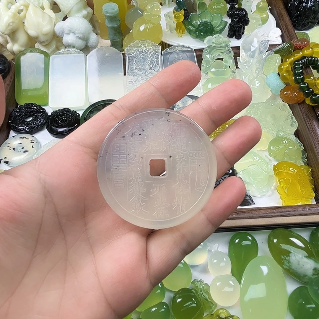 未镶嵌岫玉吊坠(不含链)