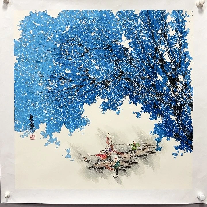 国画亲笔手绘放心去藏