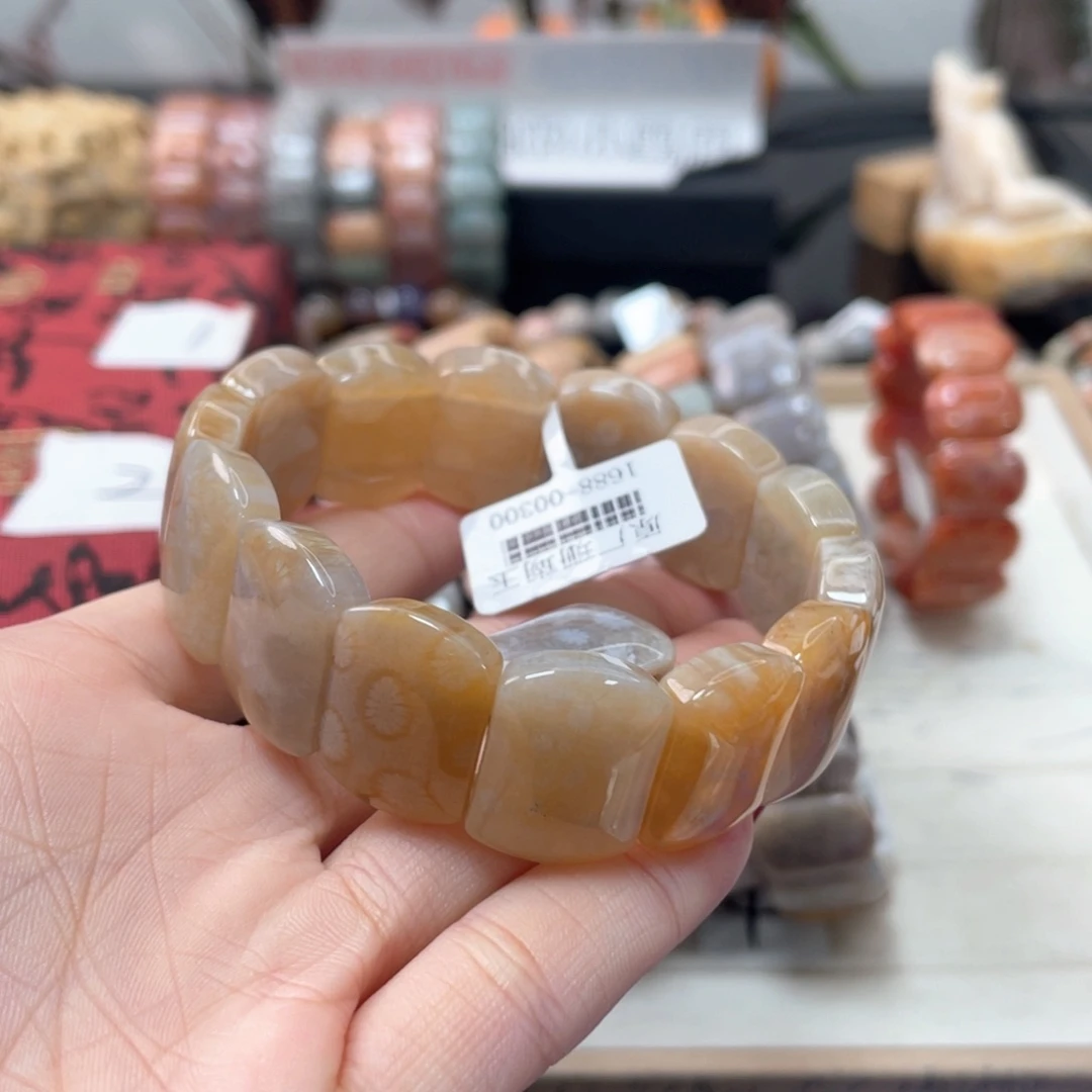 硅化珊瑚（珊瑚玉）手链未镶嵌小*硕712