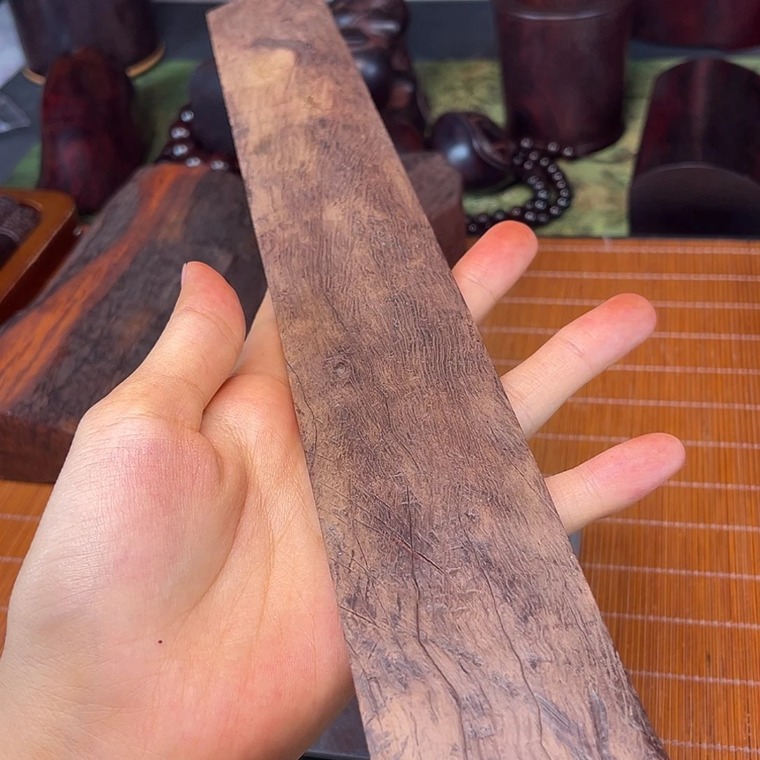 檀香紫檀（小叶紫檀）戒尺带皮沙高油密